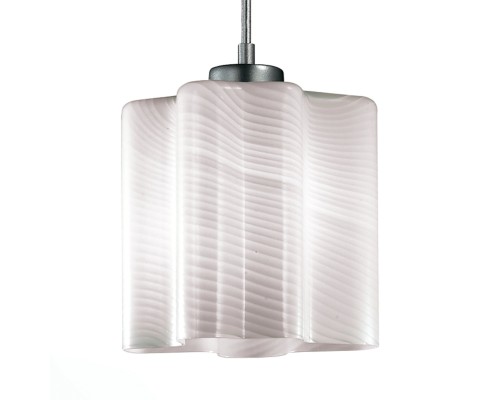 SL117.503.01 Светильник подвесной ST-Luce Серебристый/Белый с полосками E27 1*60W ONDE