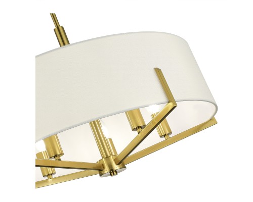 SLE3010-303-05 Светильник подвесной Латунь/Белый E14 5*40W LINTON