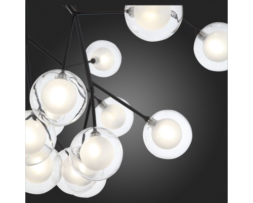 SL376.403.27 Светильник подвесной ST-Luce Черный/Прозрачный, Белый G4 LED 27*2W DEMELE