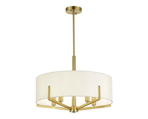 SLE3010-303-05 Светильник подвесной Латунь/Белый E14 5*40W LINTON