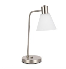 SLE1561-104-01 Прикроватная лампа Никель/Белый E27 1*60W ARKI