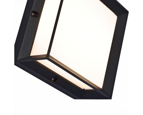 SL077.402.01 Светильник уличный потолочный ST-Luce Черный/Белый LED 1*12W 3000K CUBISTA