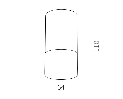 ST100.502.05 Светильник потолочный Белый LED 1*5W 3000K 390Lm Ra>80 120° D64xH110 170-240V Накладные светильники
