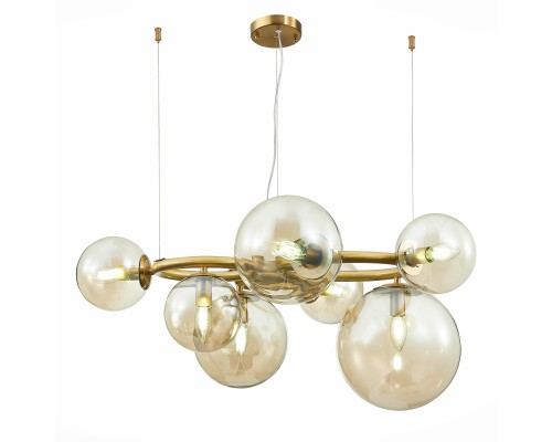 SL1162.303.07 Люстра подвесная ST-Luce Латунь/Коньячный E14 7*40W GORIZIA