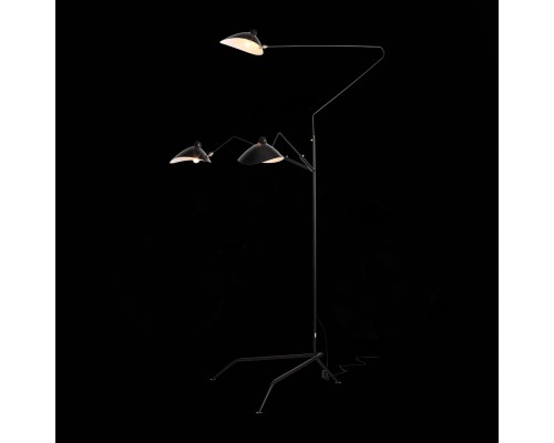 SL305.405.03 Торшер ST-Luce Черный/Черный, Белый E27 3*60W SPRUZZO