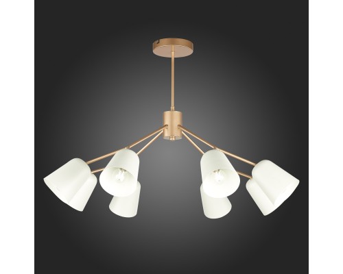 SLE155902-08 Светильник потолочный Золотистый/Белый E14 8*40W MARIO