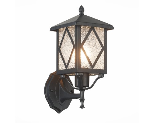 SL084.401.01 Светильник уличный настенный ST-Luce Черный/Черный, Прозрачный E27 1*60W LORNE