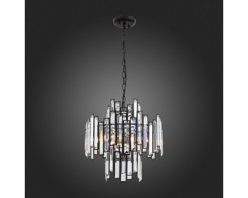 SL665.443.06 Люстра подвесная ST-Luce Черный/Черный, Прозрачный E14 6*40W CHIAREZZA