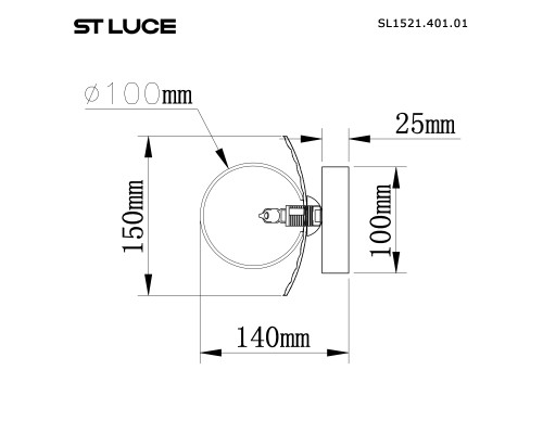 SL1521.401.01 Светильник настенный ST-Luce Черный/Дымчатый, Белый G9 1*5W 4000K NOON