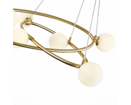 SL1508.203.07 Люстра подвесная ST-Luce Золотистый/Белый G9 7*5W RIALTO