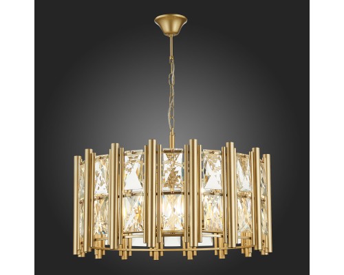 SL1623.203.08 Люстра подвесная ST-Luce шампань/шампань, прозрачный E14 8*40W CORSIA