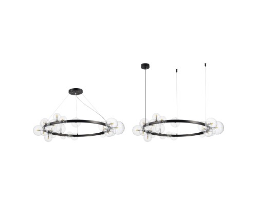 SL1165.403.24 Светильник подвесной ST-Luce Черный/Прозрачный G4 24*5W NECTON