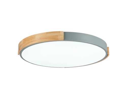 SLE201372-01 Светильник потолочный Серый, Светлое дерево/Белый LED 1*40W 3000K/4000K/6000K DELIA
