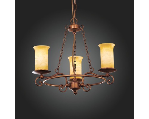 SL122.303.03 Светильник подвесной Коричневый/Янтарный E14 3*60W ANCORA