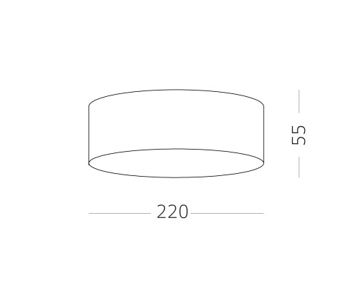 ST606.432.27 Светильник потолочный Черный LED 1*27W 3000K 2 430Lm Ra>90 120° IP20 D220xH55 185-265V Накладные светильники