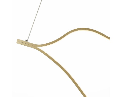 SL6106.203.65 Светильник подвесной ST-Luce Золотистый/Белый LED 1*65W 4000K CORTILE