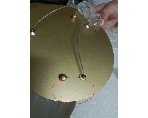 utsenka-SL6508.203.01 Светильник подвесной ST-Luce Матово Золотистый/Белый LED 1*60W 4000K RIO