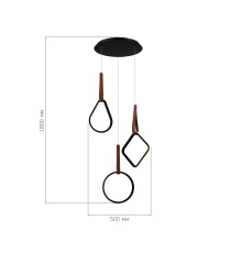 SL6131.403.36 Светильник подвесной ST-Luce Черный/Черный, Терракотовый LED 1*36W 4000K SHAPE