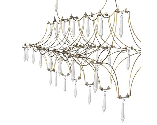 SL6603.203.17 Светильник подвесной ST-Luce Золотистый/Прозрачный LED 1*17W 4000K GRAVETTA