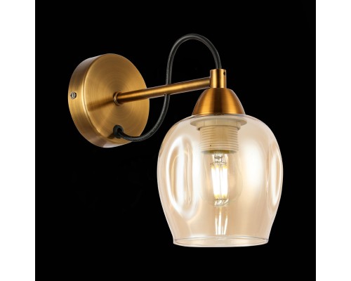 SLE110001-01 Светильник настенный Бронза/Янтарный E27 1*60W ACRO