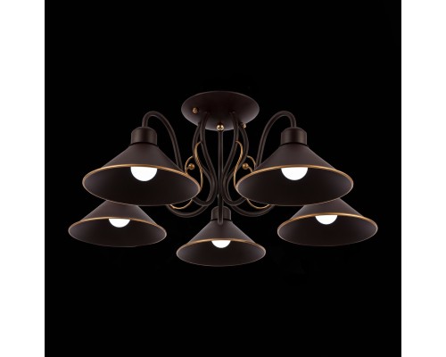 SLE120402-05 Светильник потолочный темно-коричневый/темно-коричневый E27 5*60W CIOLLA