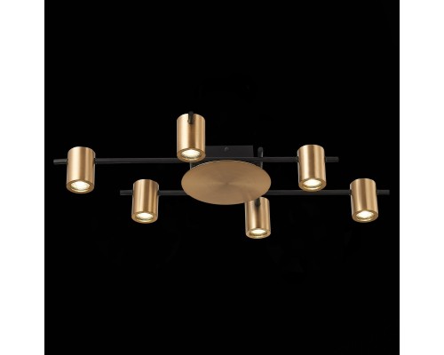 SL1207.402.06 Светильник потолочный ST-Luce Черный/Латунь GU10 6*7W VEROLI