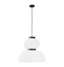 SLE6021-523-02 Светильник подвесной черный/белый D400*H380mm E27 2*60W LYKKE