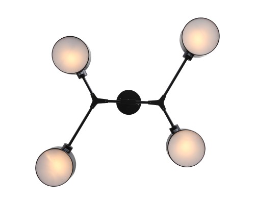 SLE183402-04 Светильник потолочный Черный/Черный E14 4*60W GIMENTO