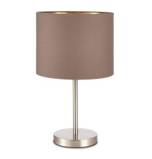 SLE300574-01 Прикроватная лампа Никель/Темно-бежевый, Золотистый E27 1*40W BRESCIA
