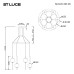 SL6120.403.06 Светильник подвесной ST-Luce Черный/Прозрачное кракелированное стекло LED 6*8,5W 3000K PEEK