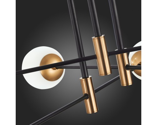 SL1203.402.06 Люстра потолочная ST-Luce Бронза,Черный/Белый E27 6*40W LIMANO