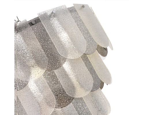 SLE1125-103-12 Светильник подвесной Хром/Прозрачно-Дымчатый E14 12*40W ERZO