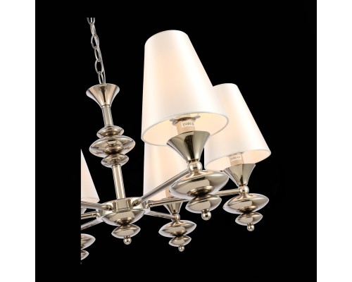 SL1137.103.06 Светильник подвесной Никель/Белый E14 6*40W RIONFO