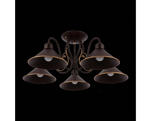 SLE120402-05 Светильник потолочный темно-коричневый/темно-коричневый E27 5*60W CIOLLA