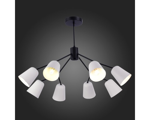 SLE155942-08 Светильник потолочный Черный/Белый E14 8*40W MARIO