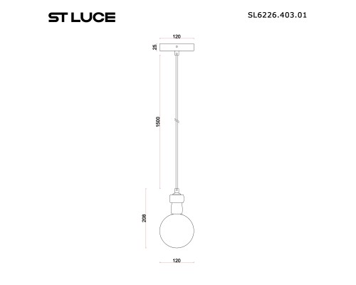 SL6226.403.01 Светильник подвесной ST-Luce Черный/Белый G9 1*5W 4000K CORK