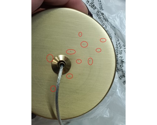 utsenka-SL6224.313.01 Светильник подвесной ST-Luce Латунь/Прозрачный LED 1*30W 4000K BAMBOO