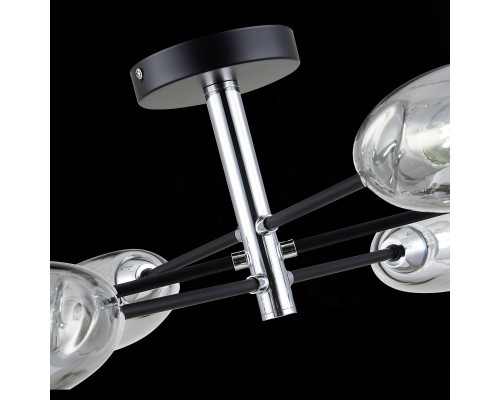 SLE155512-06 Светильник потолочный Черный, Хром/Дымчатый E14 6*40W GLOA