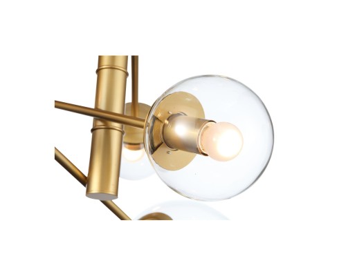 SL1150.203.08 Светильник подвесной ST-Luce Матовое золото/Прозрачный E27 8*40W (из 3-х коробок) LIORA