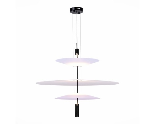 SL6101.423.01 Люстра подвесная ST-Luce Черный/Белый LED 1*15W 3000K ИСОЛА