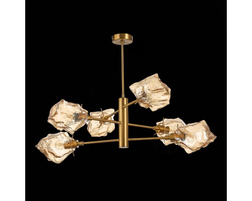 SL1175.302.06 Люстра потолочная ST-Luce Латунь/Янтарный E14 6*40W PORTICI