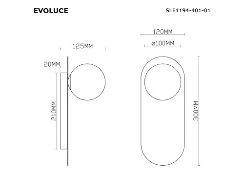 SLE1194-401-01 Светильник настенный Черный/Белый G9 1*5W 4000K TOCCO