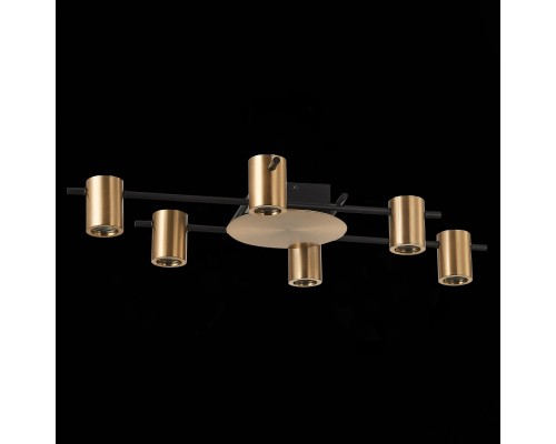 SL1207.402.06 Светильник потолочный ST-Luce Черный/Латунь GU10 6*7W VEROLI