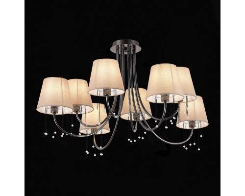 SLE1118-802-08 Светильник потолочный Черный хром/Бежевый E14 8*40W ALLURIA