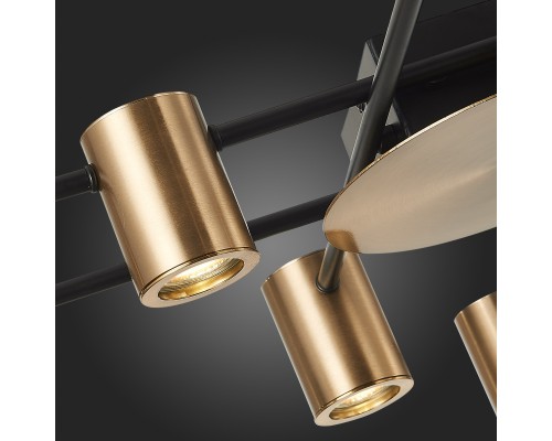 SL1207.402.08 Светильник потолочный ST-Luce Черный/Латунь GU10 8*7W VEROLI