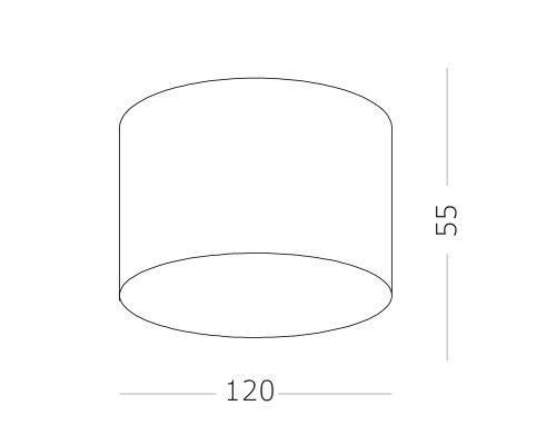 Светильник потолочный Белый LED 1*12W 3000K 1 080Lm Ra>85 120° IP20 D120xH55 185-265V Накладные светильники