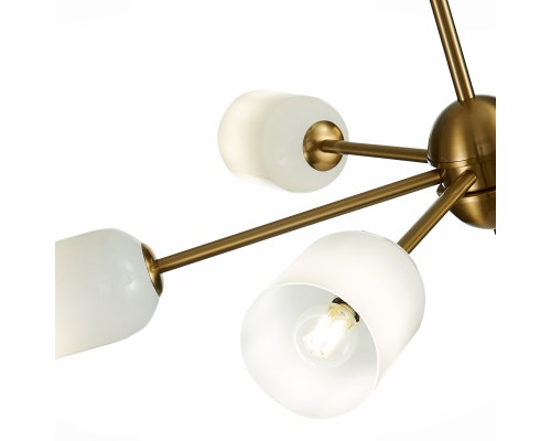 SL1180.202.06 Люстра потолочная ST-Luce Золотистый/Белый E14 6*40W TREVISO