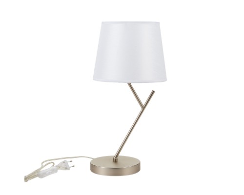 SLE300104-01 Прикроватная лампа Никель/Белый E14 1*40W DENICE