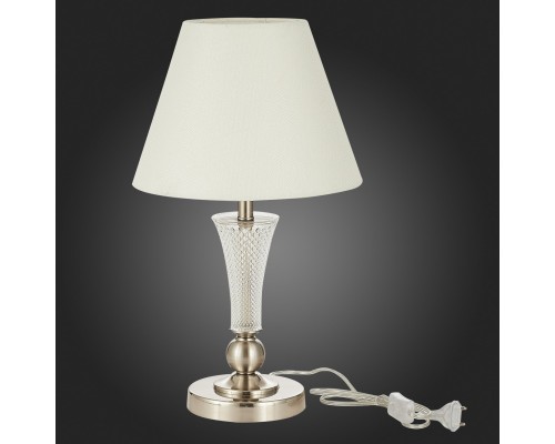 SLE105504-01 Прикроватная лампа Никель/Белый E14 1*40W REIMO