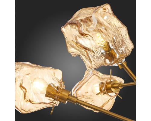 SL1175.302.06 Люстра потолочная ST-Luce Латунь/Янтарный E14 6*40W PORTICI